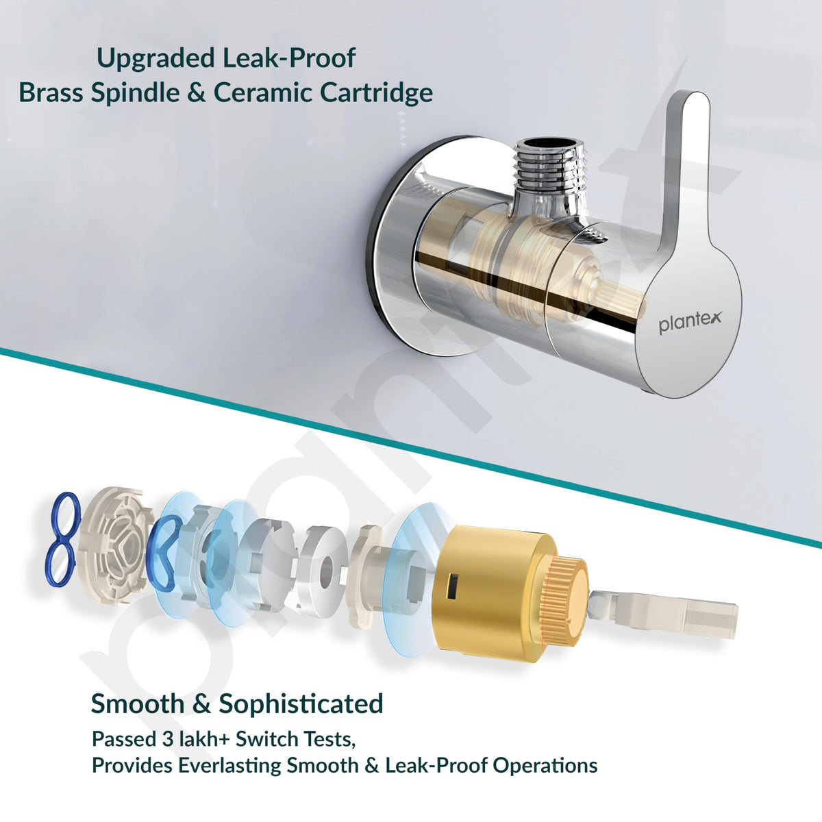 Plantex Pure Brass Single Lever Angle Cock for Bathroom/Wash Basin/Single Way Cock with Teflon Tap for Kitchen/Kitchen and Bathroom Accessories (ORE-1404, Chrome)-5