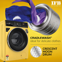 IFB 7 Kg 5 Star Front Load Washing Machine 2X Power Steam (ELITE ZLS 7012, Yellow, In-built Heater, 4 years Comprehensiv