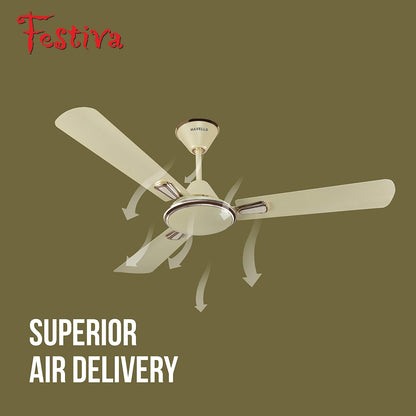 Havells Festiva 1200mm Dust Resistant Ceiling Fan (Pearl Ivory)