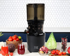 kuvings AUTO10 Black Cold Press Juicer, New Launch, Ultimate Hands-Free Whole Slow Juicer, Just Load Ingredients & Extract Juice at Press of a Button, Auto Cutting, 12 Years Warranty