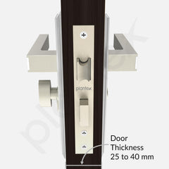Plantex Heavy-Duty Door Lock Set - Main Door Lock Handle Set/ 6-Lever Lock Mechanism with 3 Years of Warranty/Mortise Lock with 3 Keys, Brass Lock Body & Cylinder(8081 - Chrome & Matt)-5