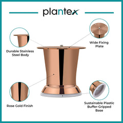 Plantex Heavy Duty 3 Inch Spare Sofa Legs for Bed Furniture/Sofa Legs for Table/Sofa Support Legs Set of 2 Pcs (Rose Gold)-4