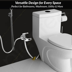 Plantex Pure Brass 2 Way Angle Valve/Angle Cock for Bathroom with Wall Flange and Teflon Tap - Pack of 1 (Chrome, 3220)-6