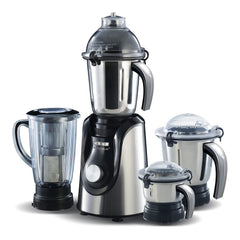 USHA Trienergy+ 800 Watt Powerful 100% Copper Motor 4 Jar Mixer Grinder with Unique Quadriflow Square Blender Jar for Faster Grinding&Smooth Blending||5 Years Warranty On Motor(Magenta,800 Watt)