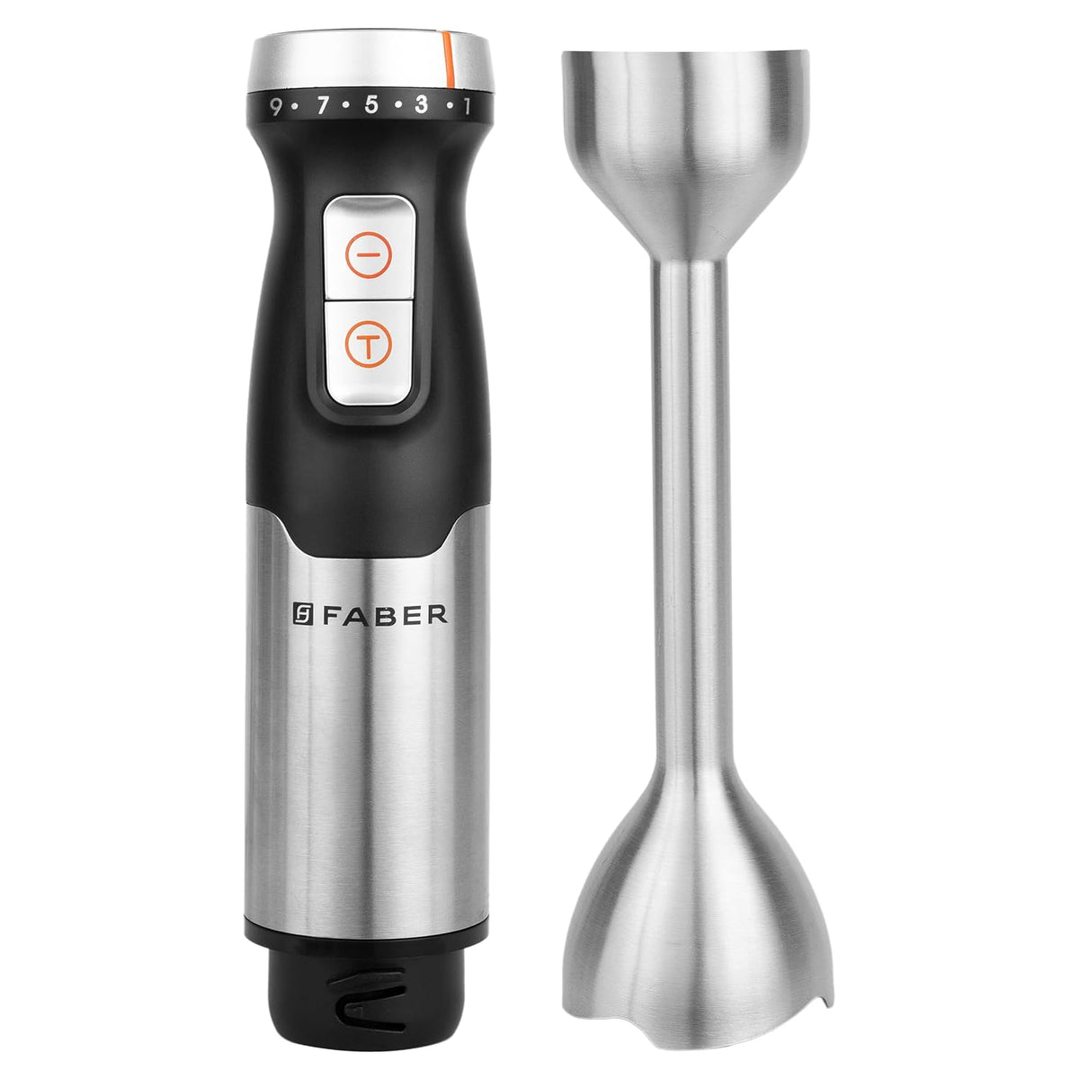 Faber 1000 Watts Hand Blender with Chopper and Whisker | Cool Touch Handle | 9 Speed | SS Bending Rod | Easy to Clean | 
