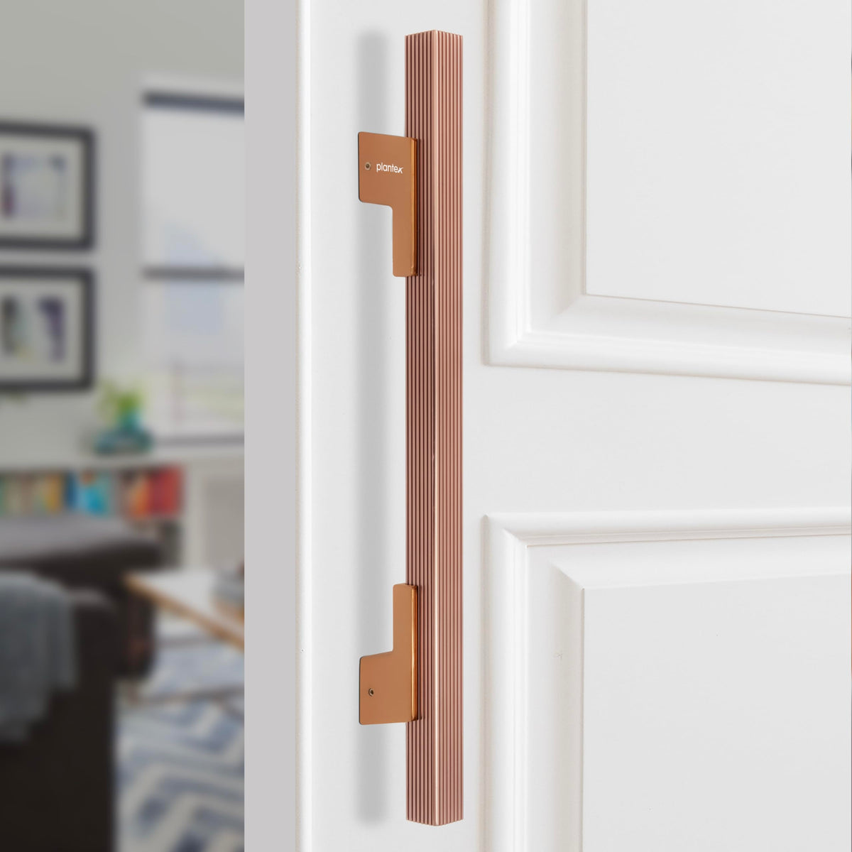 Plantex Door Handle/17 Inch Main Door Handle/Handle for Wooden Door/Pull-Push Door Handle/Door Accessories (Pack of 1, Rose Gold)
