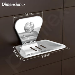 Plantex Pyramid Stainless Steel Soap Dish/Soap Stand/Bathroom Soap Holder/Soap Case Bathroom Accessories (Chrome)-4