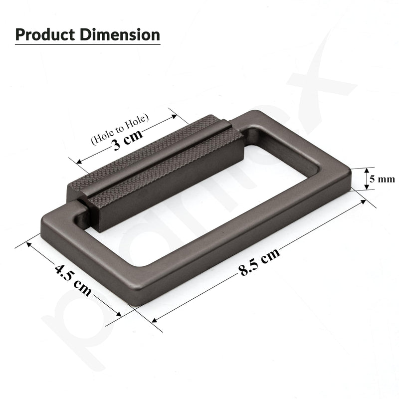 Plantex Rajwadi Drawer Kadi/Drawer Handle/Kadi for Drawers/Pull-Push Kadi for Home/Office Cabinet - Pack of 4 (Satin Black)-2