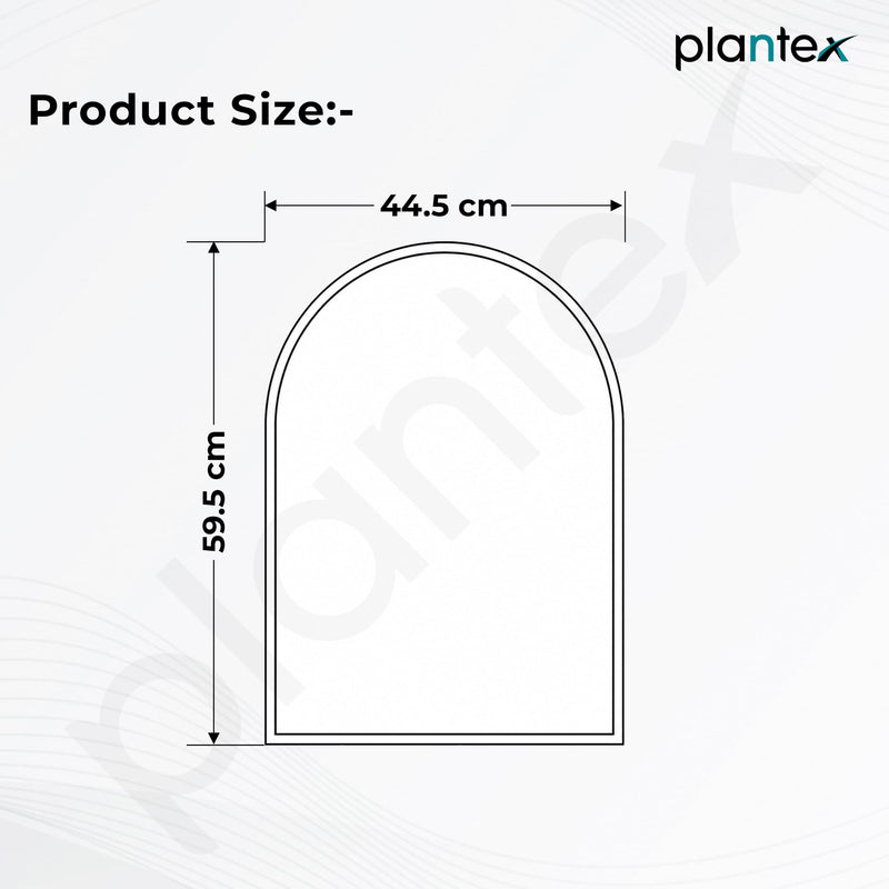 Plantex Aluminium Frame Mirror for Bathroom/Wall Mount Half-Capsule Mirror for Bedroom/Dressing Room/Living Room/Entryway - (Rose Gold, 18x24 Inch)-3
