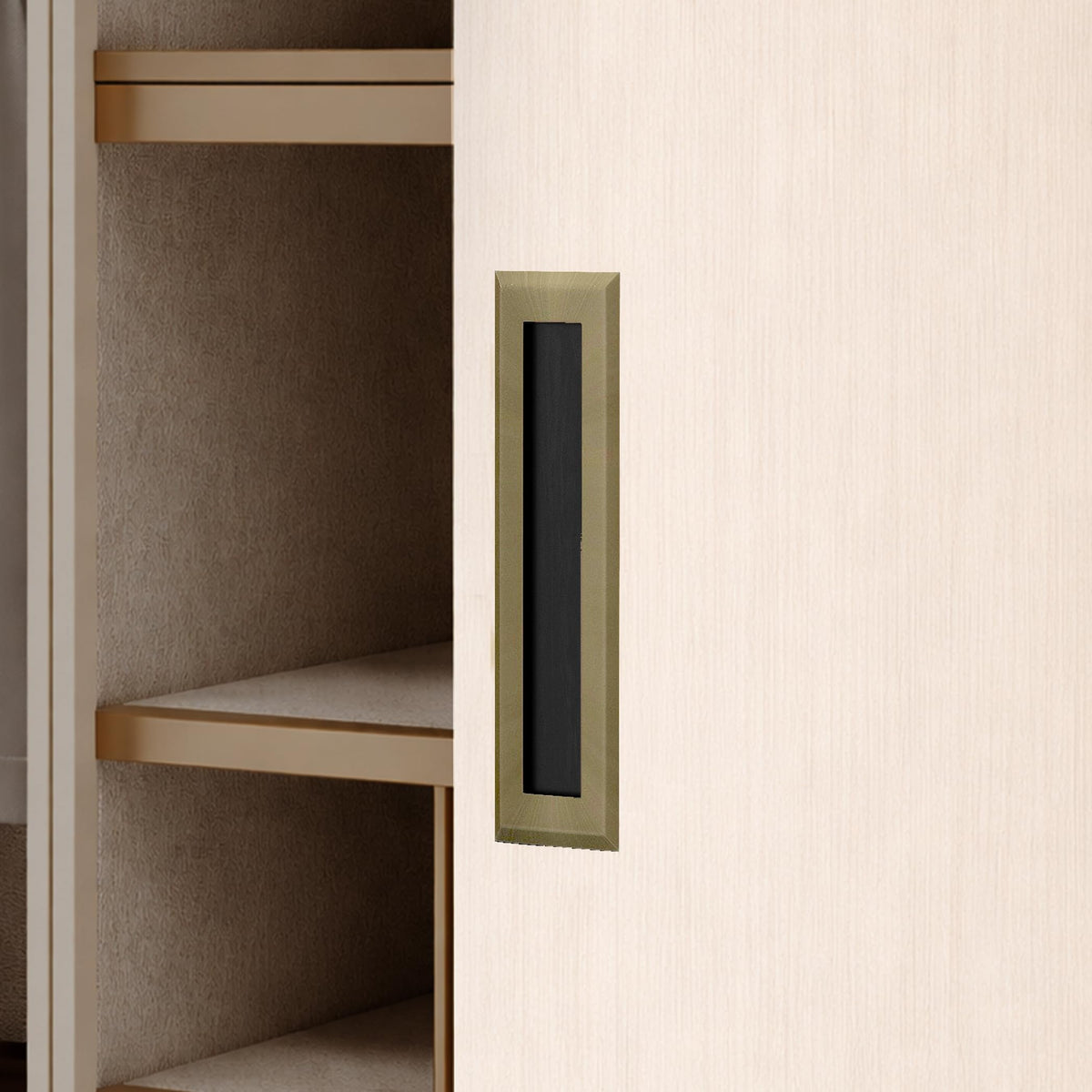 Plantex Sliding Door Handle/Concealed Handle for Sliding Door/160mm Concealed Handle for Wardrobe/Kitchen Cabinet - Pack of 1 (Brass Antique) (Model APS-DTC-3900)