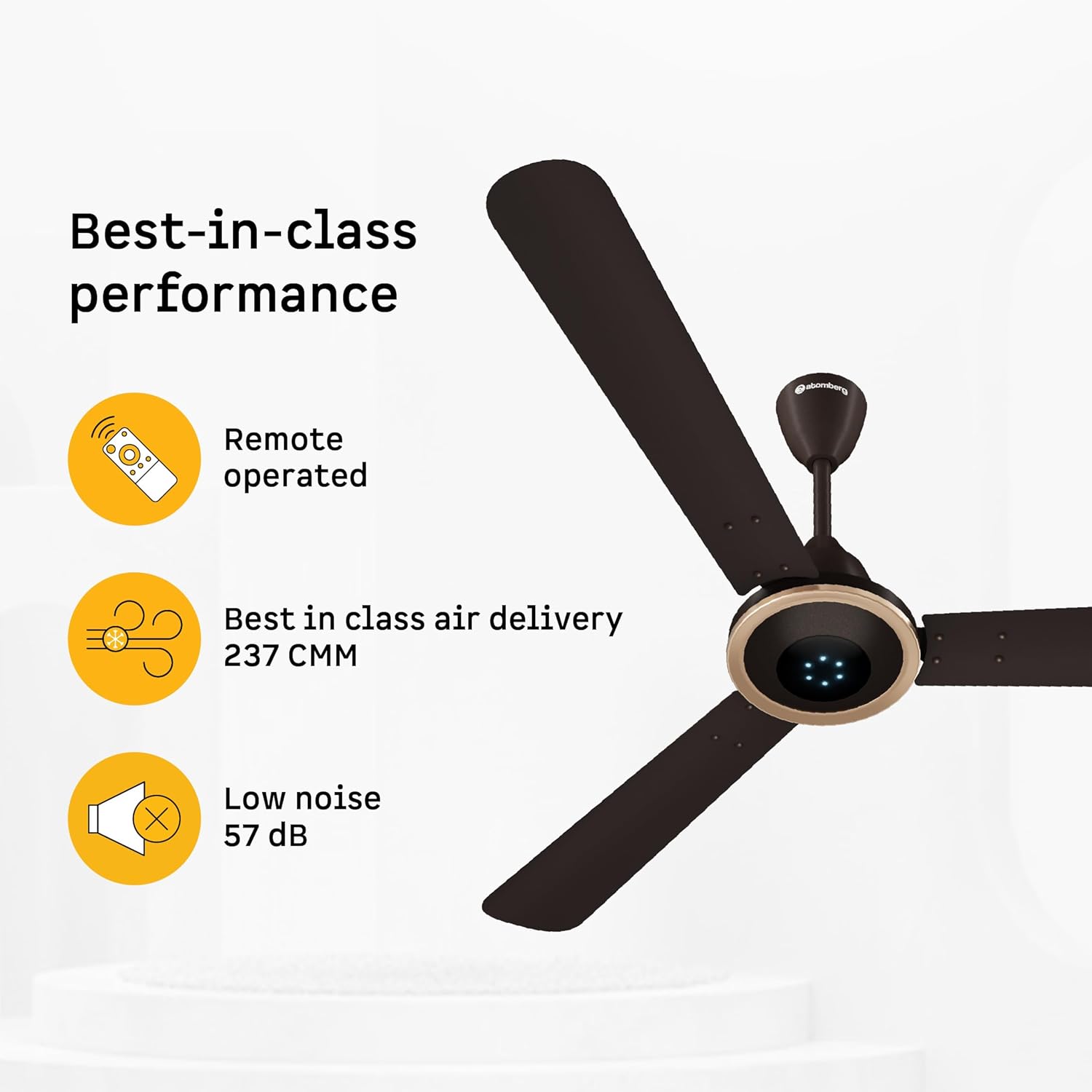 atomberg Erica Artesta 1200mm India's No.1 BLDC Ceiling Fan with Remote | BEE 5-star | Best Air Delivery | Low noise | LED Speed Indicator | 3 Years Warranty| Blaze Brown