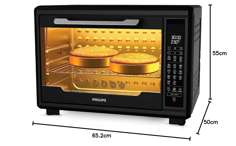 Philips HD6977/00 55 Litre Digital Oven Toaster Grill, 2000W, with Opti Temp Technology, Temperature control