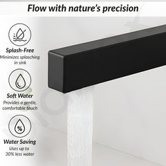 Plantex Single Lever Basin Mixer Tap/Brass Pillar Tap for Wash Basin/Hot and Cold Water Tap for Basin - (7877-Black)-4