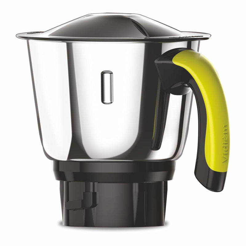 Vidiem Eva Citron Mixer Grinder 650W with 3 Jars (1.5L, 0.75L, 0.4L) | ARIA Cool Tec Motor | Self-Locking Jars | Dynamic