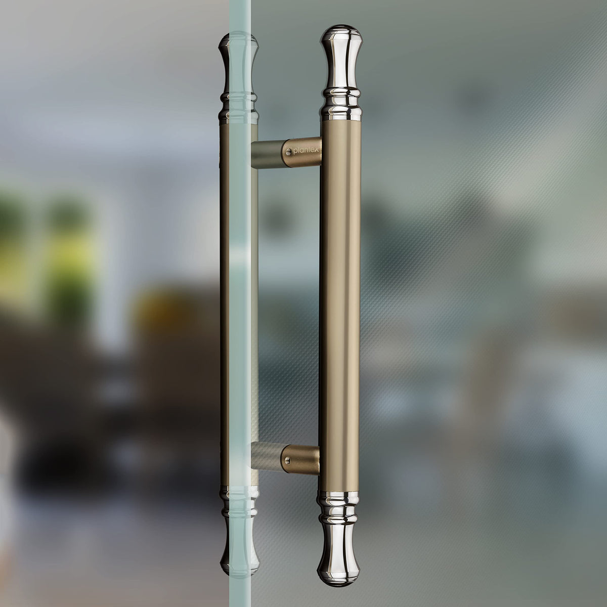 Plantex Heavy Duty Main Door Handle/14 Inch Door Handle for Main Door/Pull-Push Door Handle for Glass & Wooden Door - Pack of 1 (Satin White - Chrome Finish) - 3 Years Warranty-6