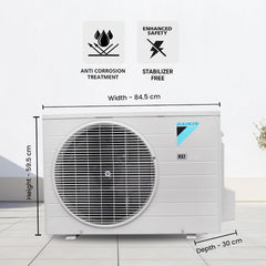 Daikin 1.5 Ton 2 Star, Fixed Speed Split AC (Copper, PM2.5 Filter, FTQ50XV16, White)