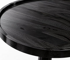 Solid Sheesham Wood C Shape Side Table for Living Room | Modern Sofa End Table | Wooden Laptop Table for Bed | 