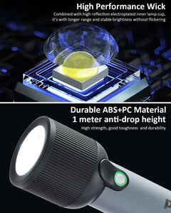 Philips Handheld Torch Light, 2000mAh Torch Rechargeable, 2 Lighting Modes