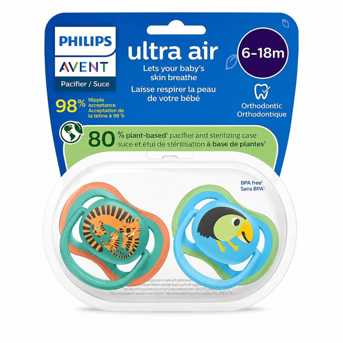 Philips Avent Ultra Air Pacifier, 6-18 Months (SCF087/11)