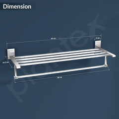 Plantex 304 Grade Stainless Steel 24 inches Long Towel Rack for Bathroom/Towel Rod/Towel Hanger Wall Mounted/Bathroom Accessories - Senso (Chrome)-3