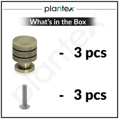 Plantex Knobs for Drawer/Drawer Knobs/Cabinet Knobs/Drawer knobs Handle/Pull-Push Knobs for Home/Office Drawers - Pack of 3 (Brass Antique)-5