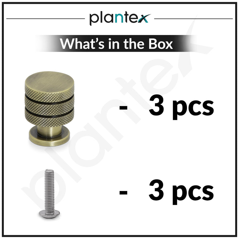 Plantex Knobs for Drawer/Drawer Knobs/Cabinet Knobs/Drawer knobs Handle/Pull-Push Knobs for Home/Office Drawers - Pack of 3 (Brass Antique)-5
