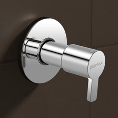 Plantex 25 mm Pure Brass Flush Valve for Toilet with Brass Wall Flange & Teflon Tape-7 Year Warranty/Angle Cocke for Bathroom (FLO-820-Chrome)-1