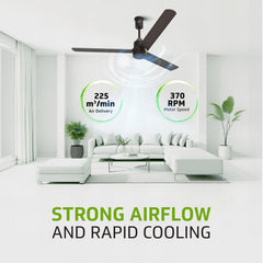 V-Guard Zenair Pro BLDC 1200 mm Ceiling Fan with LED Speed Indicator-3