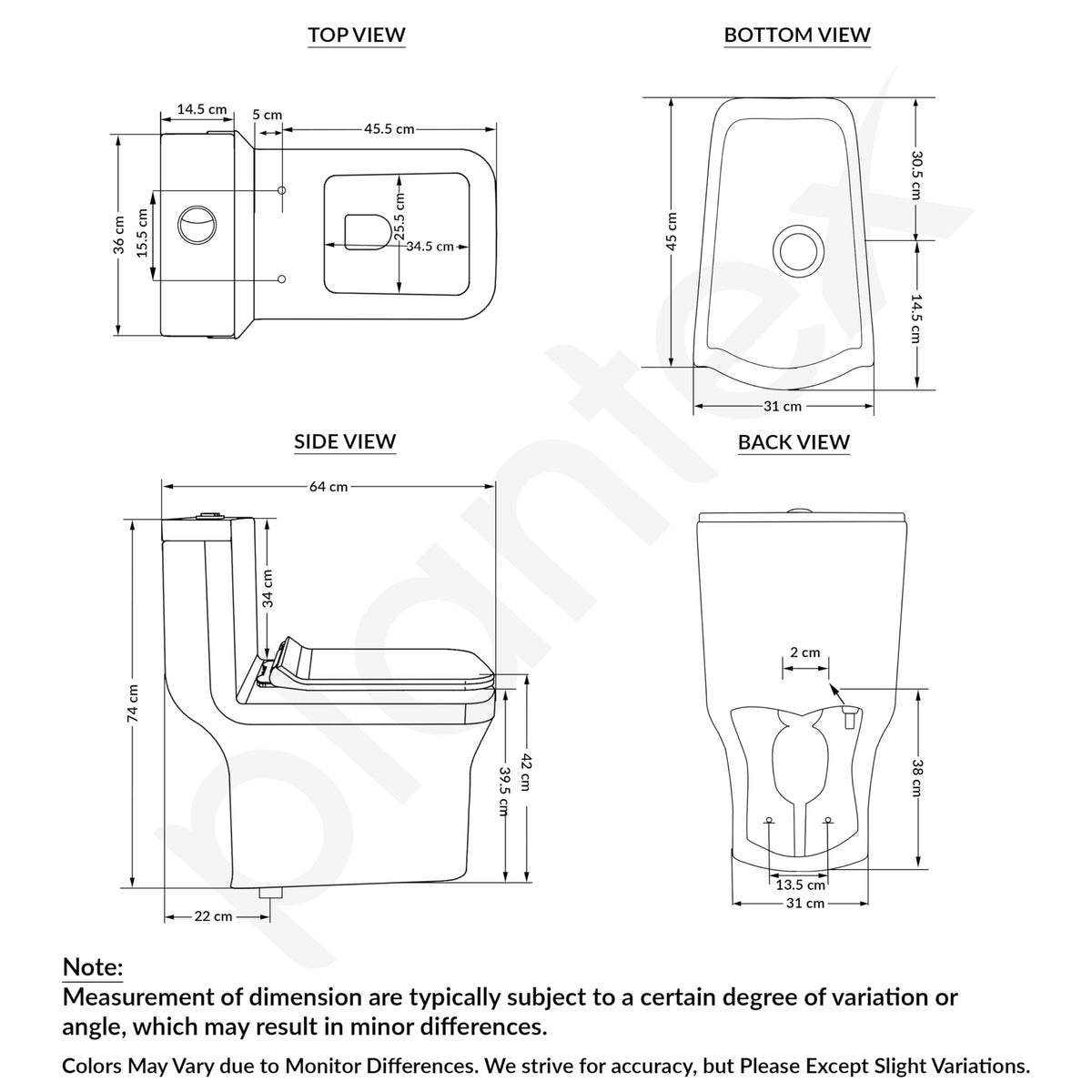 Plantex Ceramic Commode for Toilet/One Piece Western Toilet with 6D Siphonic Flush/Commode with Soft Closing Toilet Seat - S Trap - (ASTA, White)-3