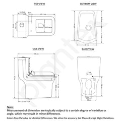 Plantex Ceramic Commode for Toilet/One Piece Western Toilet with 6D Siphonic Flush/Commode with Soft Closing Toilet Seat - S Trap - (ASTA, White)-3