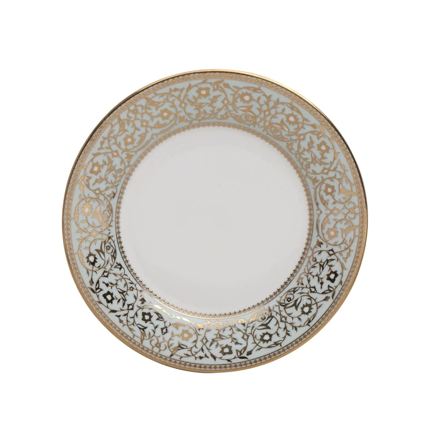 Clay Craft Fine Ceramic Georgian Ebony Floral Dinner Set (Set of 16) (E647), Enchanting Gold, for Family of 4, Dinner Set Ceramic, Dining Set for Dinner, Crockery Set for Gift, Kitchen Set for Home