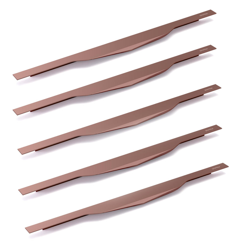 Plantex Profile Handle for Kitchen Cabinet/20 Inch Aluminium Drawer Profile Handle/Wardrobe Pull Handle for Home/Office/Hotel - Pack of 5 (Rose Gold) (Model APS-PF-1002)-1