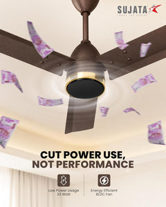 Sujata Slim Air BLDC 1200 mm Ceiling Fan with Remote | 5 Star-4