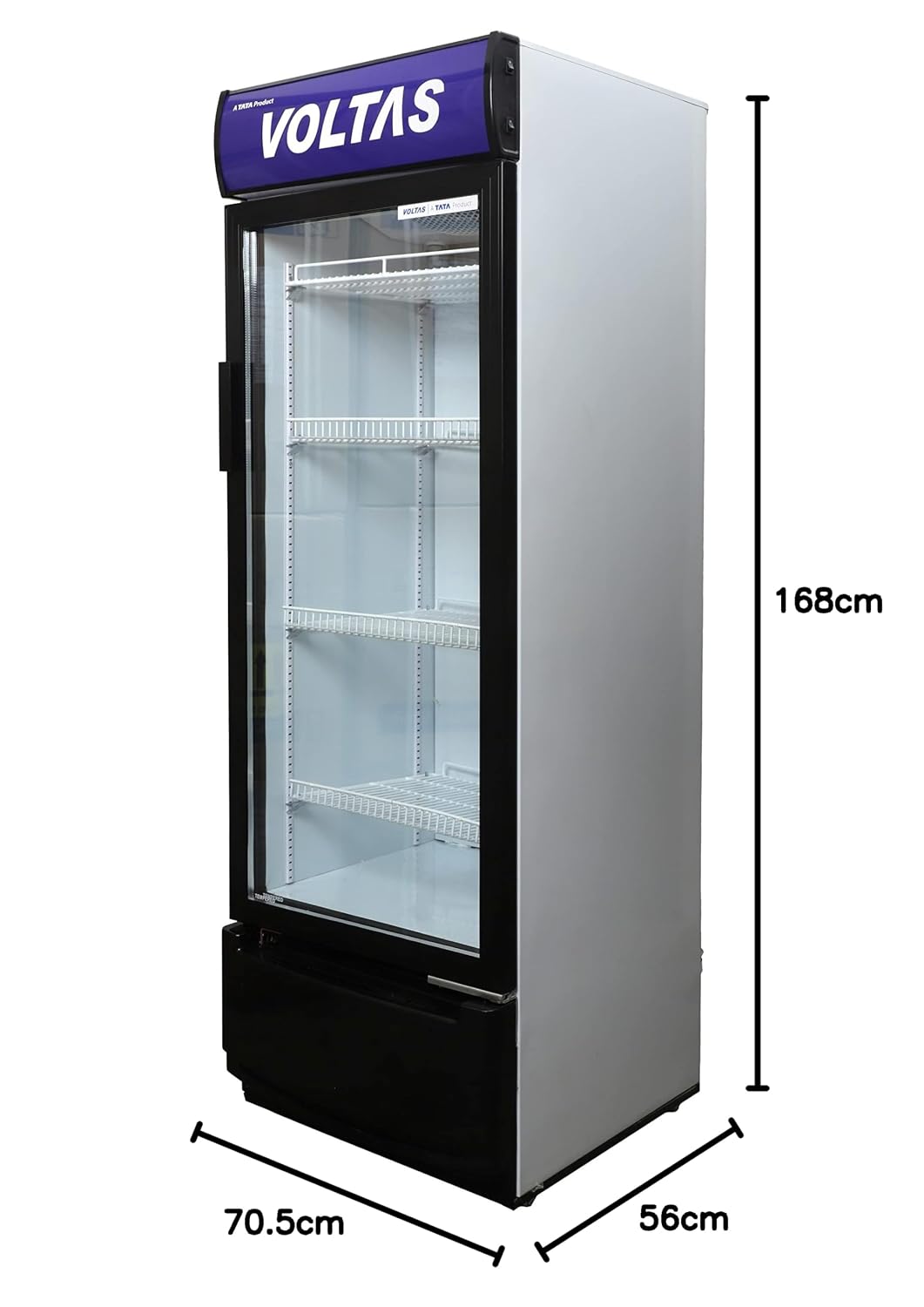 Voltas VC320/VCGT320SD Visi Cooler Plastic Single Door, Black (303L Gross).