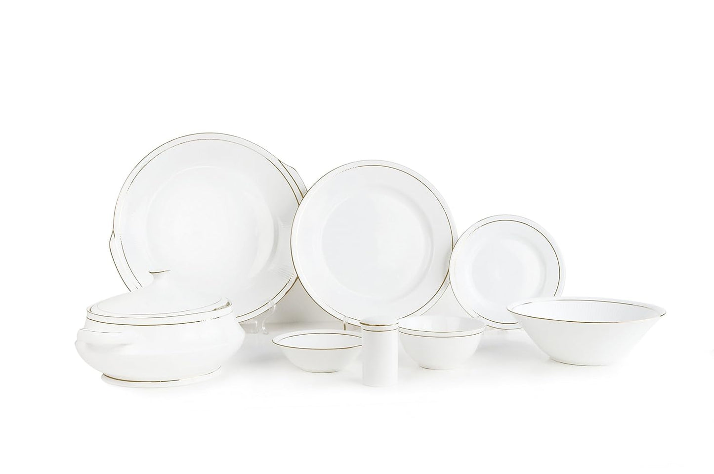 Clay Craft Mona 110 GL Bone China Dinnerware Set, 40-Pieces, Multicolor