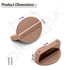Plantex Knobs for Drawers/Drawer Knobs/Round Knob for Cabinets/Pull-Push Knob for Kitchen/Bedroom Drawer - Pack of 6 (Rose Gold)-6