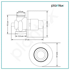 Plantex Pure Brass 40mm Thread Diameter Metropole Flush Valve for Toilet/Toilet Flush/Flush Valve for Urinal Commercial and Residential Use -(ALD-1302-Chrome)-3