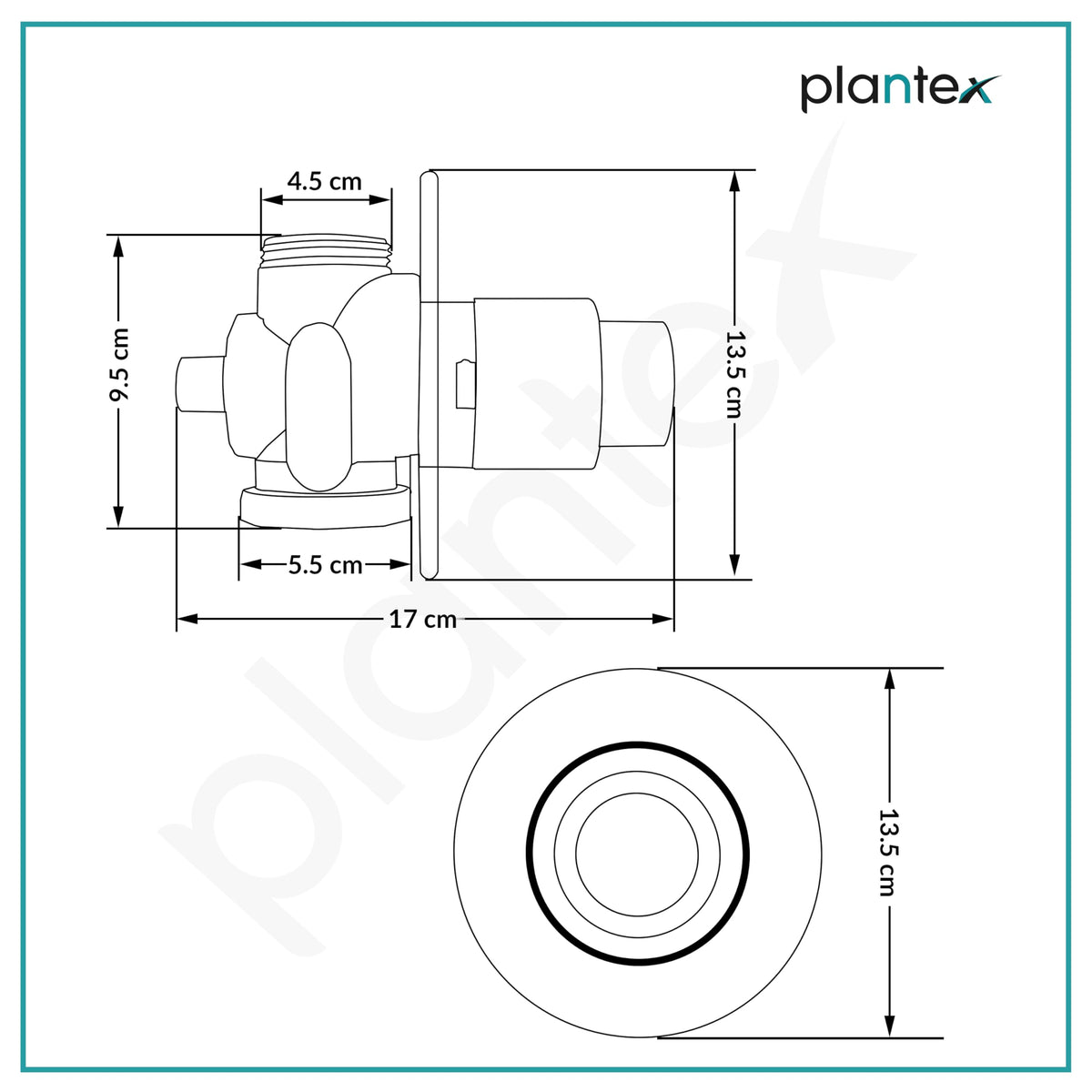 Plantex Pure Brass 40mm Thread Diameter Metropole Flush Valve for Toilet/Toilet Flush/Flush Valve for Urinal Commercial and Residential Use -(ALD-1302-Chrome)-3