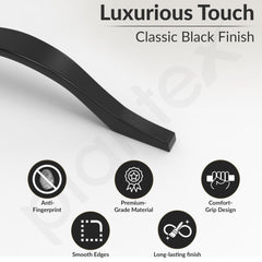 Plantex Cabinet Handle/224mm Handle for Wardrobe/Kitchen Handle/Pull-Push Handle for Home/Office - Pack of 1 (Black) (Model APS-PH-102)-3