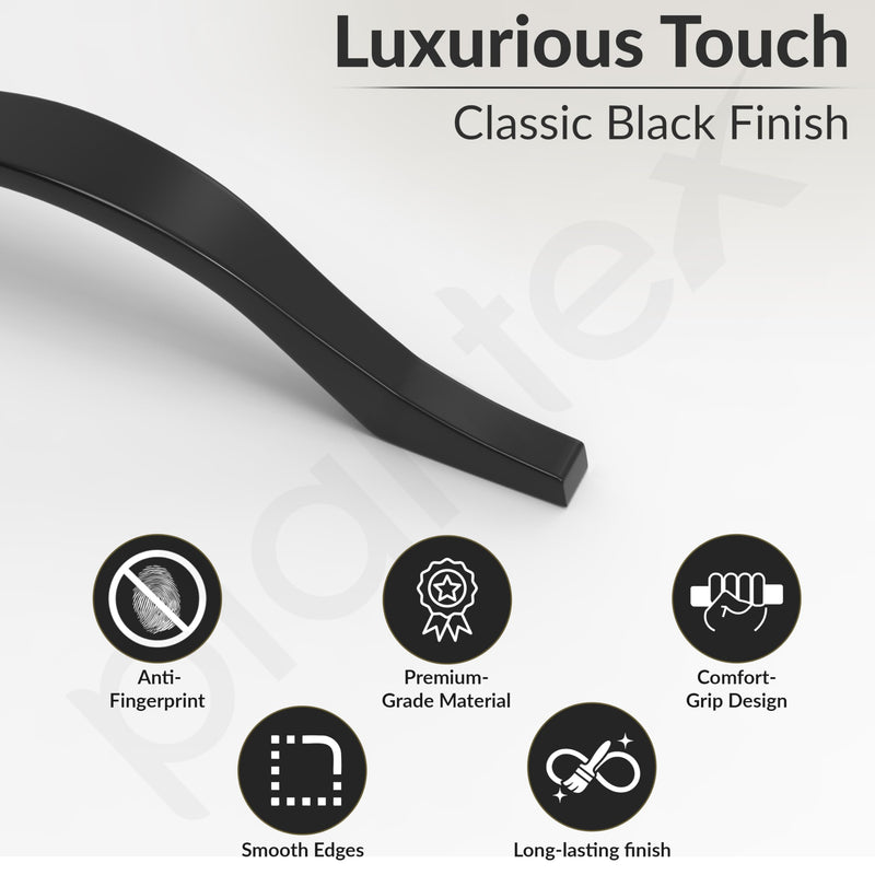 Plantex Cabinet Handle/224mm Handle for Wardrobe/Kitchen Handle/Pull-Push Handle for Home/Office - Pack of 1 (Black) (Model APS-PH-102)-3