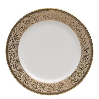 Clay Craft Fine Ceramic Georgian Ebony Floral Dinner Set (Set of 13) (E646), Enchanting Gold, for Family of 4, Dinner Set Ceramic, Dining Set for Dinner, Crockery Set for Gift, Kitchen Set for Home