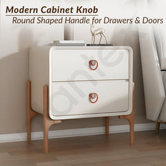 Plantex Drawer Knobs/Ring Drawer Kadi/Pull-Push Knobs for Kitchen/Bedroom Drawer - Pack of 4 (Rose Gold & Satin Black)-5