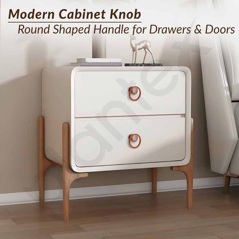 Plantex Drawer Knobs/Ring Drawer Kadi/Pull-Push Knobs for Kitchen/Bedroom Drawer - Pack of 3 (Rose Gold & Satin Black)-5