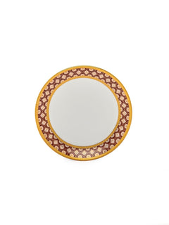 Clay Craft Fine Ceramic Golden Print Royal Velvet Dinner Set - 38 Pcs -(Maroon Golden), for Family of 6, Dinner Set Ceramic, Dining Set for Dinner, Crockery Set for Gift, Kitchen Set for Home