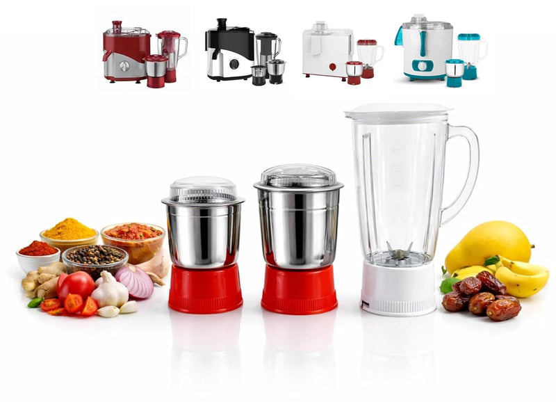 Juicer Mixer Grinder Jar Set (400ml, 800ml & 1500ml Transparent) Compatible with Maharaja Whiteline – Only for Shown Models – Check Images Before Order NOT FOR OTHER MODALS AND BRANDS