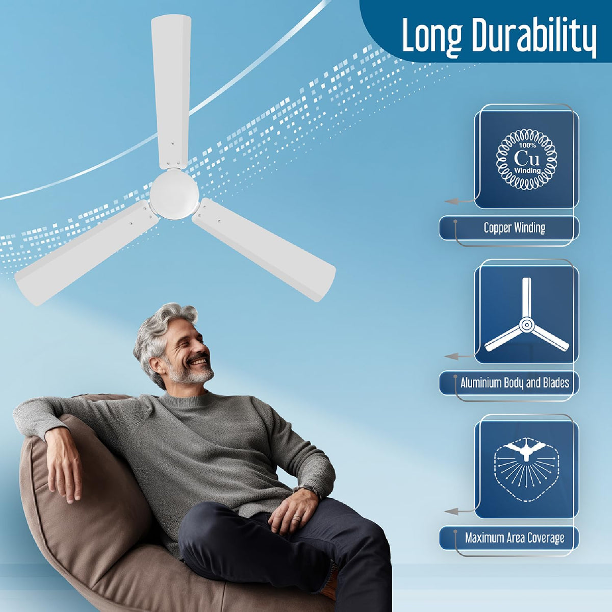 CG Eco 28 BLDC 1200 mm Ceiling Fan | 5 Star-4