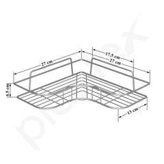 Plantex Self Adhesive Corner Shelf for Wall/Stainless Steel Bathroom Shelf/Kitchen Corner Shelf/Bathroom Organizer Without Drill-Pack of 4 (Chrome)-3