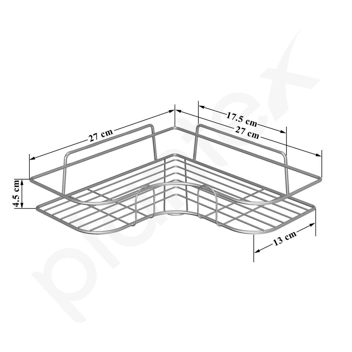 Plantex Self Adhesive Corner Shelf for Wall/Stainless Steel Bathroom Shelf/Kitchen Corner Shelf/Bathroom Organizer Without Drill-Pack of 4 (Chrome)-3
