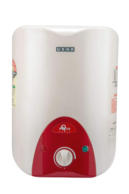 Usha Aquagenie 6 LTR 2500-Watt 5 Star Storage Water Heater (Ivory Wine),with Free Installation and Connection Pipes