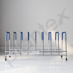 Plantex Stainless Steel Plate Stand for Kitchen Cabinet/10 Slot Plate Rack for Kitchen/6-Inch Rubber-Gripped Dish Stand(Size-6Inches, Slot- 8, Pack of 1)-6
